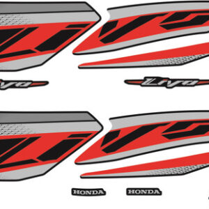 ULTRA FULL BIKE STICKER KIT FOR livo type2 black red ULTRA FULL BIKE STICKER KIT FOR livo type2 black red