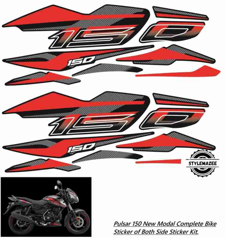 ULTRA FULL BIKE STICKER KIT FOR PULSAR 150 UG6 BLACK ORANGE