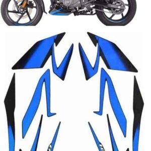 ULTRA FULL BIKE STICKER KIT FOR PULSAR 180 TWIN DISC 2018 BLACK BLUE