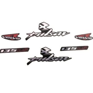 ULTRA FULL BIKE STICKER KIT FOR Pulsar 135 LS UG7 Black Chrome