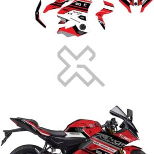 ULTRA FULL BIKE STICKER KIT FOR r15 ver 4.0 mettalic red