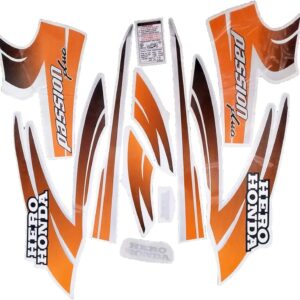 ULTRA FULL BIKE STICKER KIT FOR PASSION PLUS old model BLACK ORANGE ULTRA FULL BIKE STICKER KIT FOR PASSION PLUS old model BLACK ORANGE