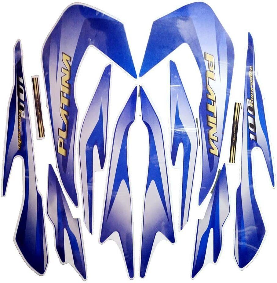 ULTRA FULL BIKE STICKER KIT FOR PLATINA 100 new model BLUE