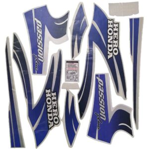ULTRA FULL BIKE STICKER KIT FOR PASSION PLUS old model BLACK BLUE