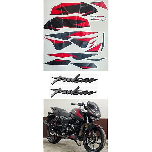 ULTRA FULL BIKE STICKER KIT FOR Pulsar 180 Dagger Edge Black red