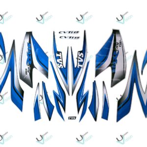 ULTRA FULL BIKE STICKER KIT FOR STAR CITY 110 T3 BLACK BLUE