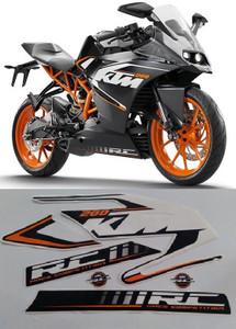 ULTRA FULL BIKE STICKER KIT FOR H-KTM ABS 200R red