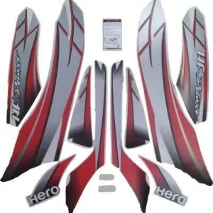 ULTRA FULL BIKE STICKER KIT FOR HF DELUXE TYPE2 BLACK RED