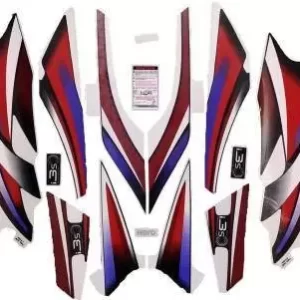 ULTRA FULL BIKE STICKER KIT FOR H. SUPER SPLENDOR TYPE6 RED