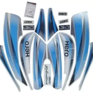 ULTRA FULL BIKE STICKER KIT FOR SPLENDOR PLUS IBS 2019 SILVER BLUE ULTRA FULL BIKE STICKER KIT FOR SPLENDOR PLUS IBS 2019 SILVER BLUE