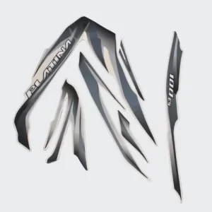 ULTRA FULL BIKE STICKER KIT FOR PLATINA 100 new model BLACK GREY
