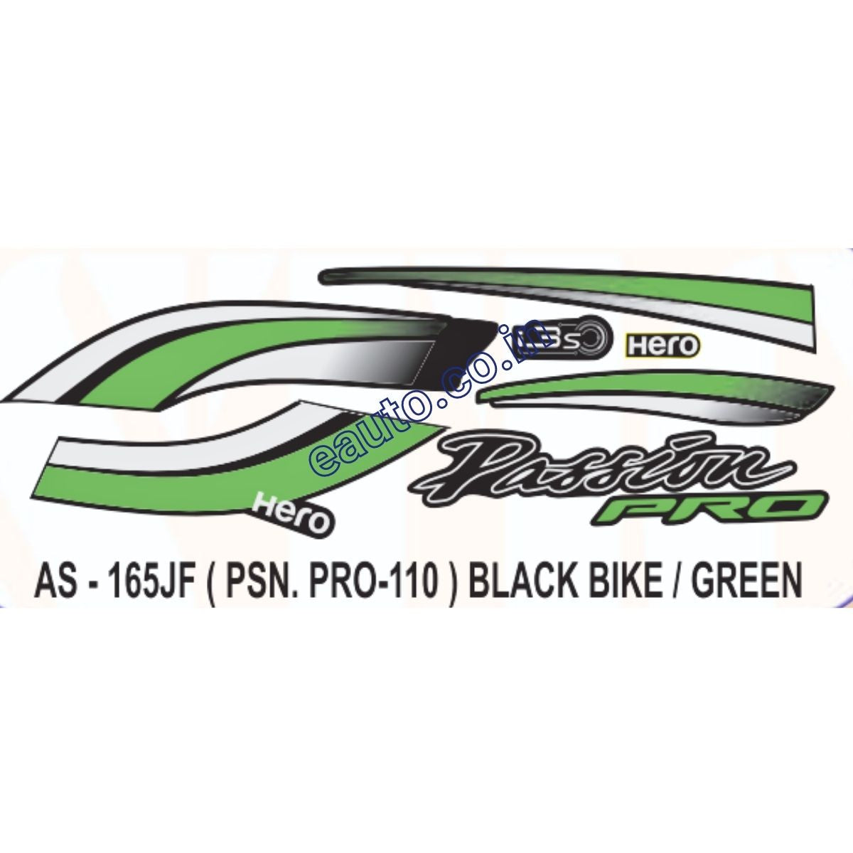 ULTRA FULL BIKE STICKER KIT FOR PASSION XPRO110 2019 BLACK GREEN