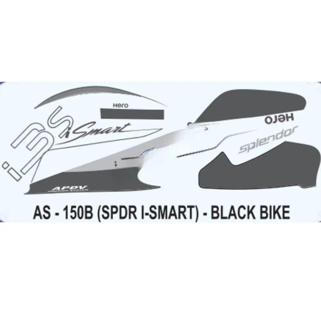 ULTRA FULL BIKE STICKER KIT FOR ISMART BLACK SILVER