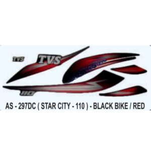 ULTRA FULL BIKE STICKER KIT FOR STAR CITY PLS BLACK RED