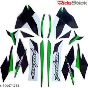 ULTRA FULL BIKE STICKER KIT FOR PULSAR 180 UG8 BLACK GRaphics