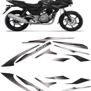 ULTRA FULL BIKE STICKER KIT FOR PULSAR 220 UG6 BLACK WHITE
