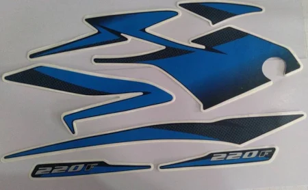 ULTRA FULL BIKE STICKER KIT FOR PULSAR 220 UG6 BLACK BLUE