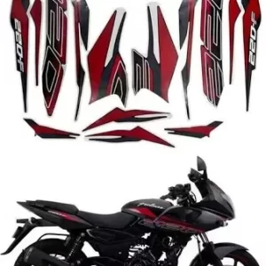 ULTRA FULL BIKE STICKER KIT FOR PULSAR 220 UG6 BLACK RED