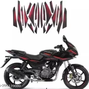 ULTRA FULL BIKE STICKER KIT FOR PULSAR 220F TWIN DISC ABS BLACK RED