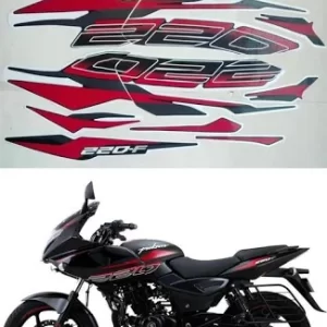 ULTRA FULL BIKE STICKER KIT FOR PULSAR 220F UG7 BLACK RED