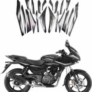 ULTRA FULL BIKE STICKER KIT FOR PULSAR 220F UG8 BLACK GRaphics
