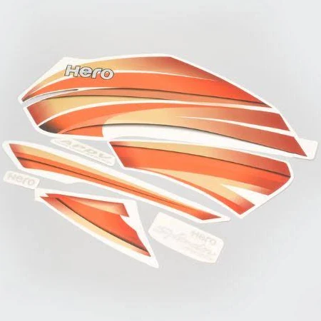 ULTRA FULL BIKE STICKER KIT FOR SPLENDOR PRO RED ORANGE