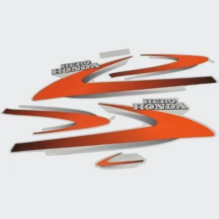 ULTRA FULL BIKE STICKER KIT FOR SPLENDOR Y2K BLACK ORANGE