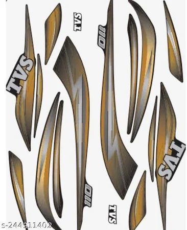 ULTRA FULL BIKE STICKER KIT FOR STAR CITY PLS BLACK GOLDEN