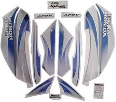 ULTRA FULL BIKE STICKER KIT FOR H. SPLENDOR PRO SILVER BLUE