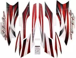 ULTRA FULL BIKE STICKER KIT FOR H. SUPER SPLENDOR TYPE5 BLACK RED