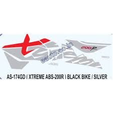 ULTRA FULL BIKE STICKER KIT FOR H-KTM ABS 200R silver red
