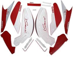 ULTRA FULL BIKE STICKER KIT FOR ISMART 110 SILVER RED