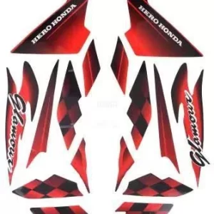 ULTRA FULL BIKE STICKER KIT FOR GLAMOUR TYPE5 RED