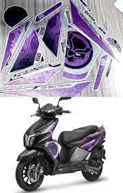 ULTRA FULL BIKE STICKER KIT FOR NTORQ 125 2020 SUPER SQUAD BLACK PURPLE