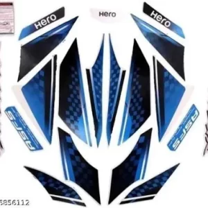 ULTRA FULL BIKE STICKER KIT FOR GLAMOUR TYPE7 BLUE
