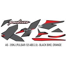 ULTRA FULL BIKE STICKER KIT FOR Pulsar 125 bs6 2021 black orange