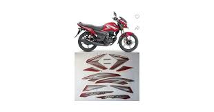 ULTRA FULL BIKE STICKER KIT FOR SHINE SP TYPE2 RED