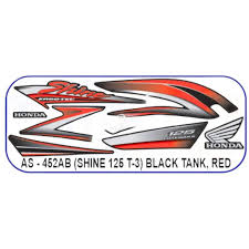 ULTRA FULL BIKE STICKER KIT FOR shine sp type3 black red
