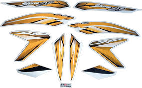 ULTRA FULL BIKE STICKER KIT FOR shine sp type3 black yellow