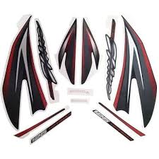 ULTRA FULL BIKE STICKER KIT FOR SHINE TYPE6 BLACK RED