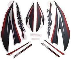 ULTRA FULL BIKE STICKER KIT FOR SHINE TYPE6 WHITE RED