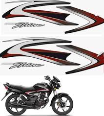 ULTRA FULL BIKE STICKER KIT FOR SHINE TYPE7 BLACK RED