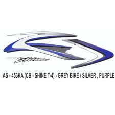 ULTRA FULL BIKE STICKER KIT FOR SHINE TYPE7 GREY PURPLE