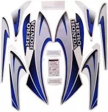 ULTRA FULL BIKE STICKER KIT FOR SPLENDOR PLUS SILVER BLUE