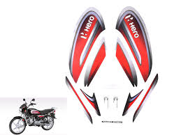 ULTRA FULL BIKE STICKER KIT FOR SPLENDOR PLUS BS6 BLACK RED ULTRA FULL BIKE STICKER KIT FOR SPLENDOR PLUS BS6 BLACK RED