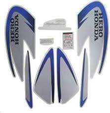 ULTRA FULL BIKE STICKER KIT FOR SPLENDOR PLUS old model BLACK BLUE ULTRA FULL BIKE STICKER KIT FOR SPLENDOR PLUS old model BLACK BLUE