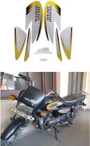 ULTRA FULL BIKE STICKER KIT FOR SPLENDOR PLUS old model BLACK YELLOW