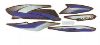 ULTRA FULL BIKE STICKER KIT FOR SPLENDOR PRO GLASS BLACK BLUE