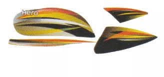 ULTRA FULL BIKE STICKER KIT FOR SPLENDOR PRO TYPE2 BROWN