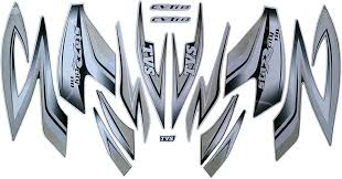 ULTRA FULL BIKE STICKER KIT FOR STAR CITY 110 T3 BLACK GREY